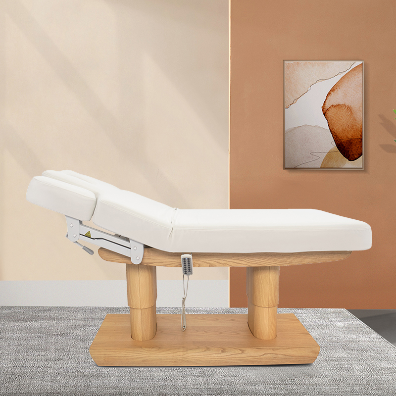 SJ-Z062原木雙桿智能電動(dòng)升降美容美體床